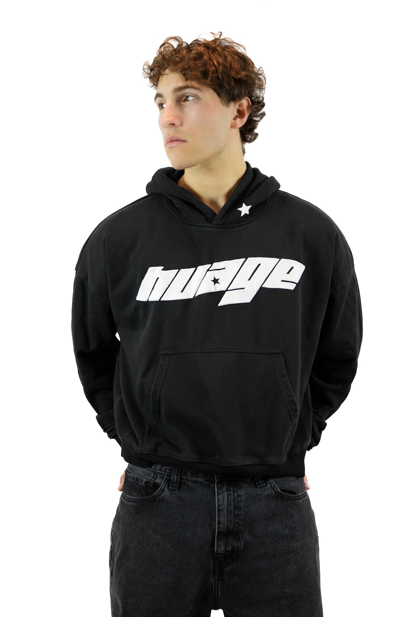 CROPPED “WAVY” HOODIE